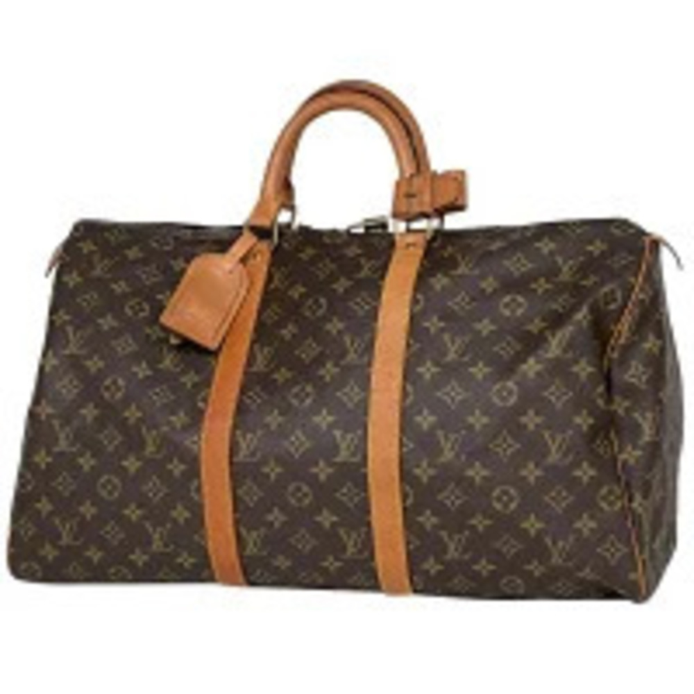Louis Vuitton Keepall Handbag Travel Business Boston Bag Monogram Brown